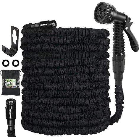 Tuyau d'arrosage extensible 22m/75ft, flexible magique avec raccords 3/4" et 1/2", lance de pulvérisation à 7 modes, robuste et léger pour jardin et nettoyage extérieur (1/5)