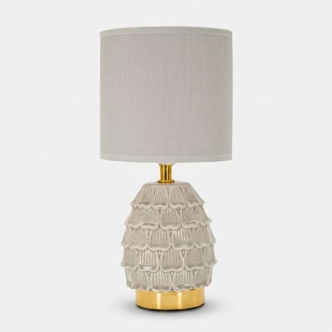Lampe de nuit PIGNY, en céramique, blanche, Ø 15x30,5 cm