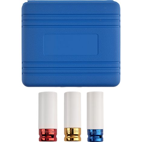 Bussola ad Impatto 17mm 19mm 21mm 1/2 for Ruote Set 3 Pezzi Oro Rosso Blu (1/5)