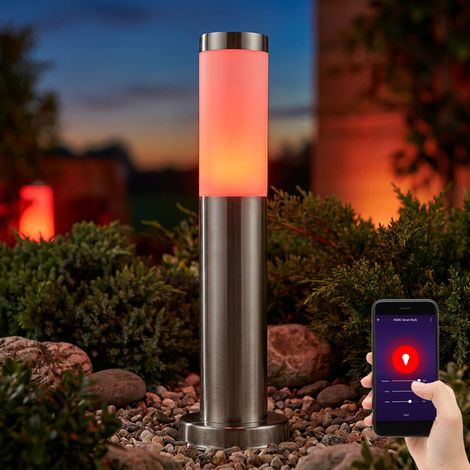 Lampada da terra per esterni Alexa Google Home Wifi APP DIMMER in un set con lampadine LED RGB (1/5)