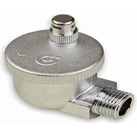 Caleffi 504401 AERCAL Valvola di sfiato automatica AG, 1/2", in Ottone Pressato, con Tappo di Sicurezza Igroscopico