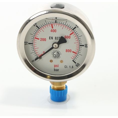 Druckmanometer 0-60 Bar für Schraubstock
