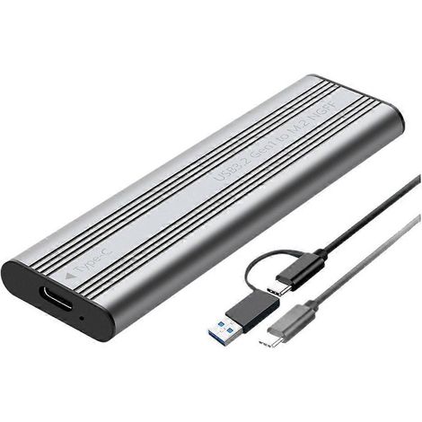Boîtier SSD M.2 SATA pour disque dur mobile, USB 3.2, dissipation thermique métallique, interface externe Type-C, protocole SATA (1/5)