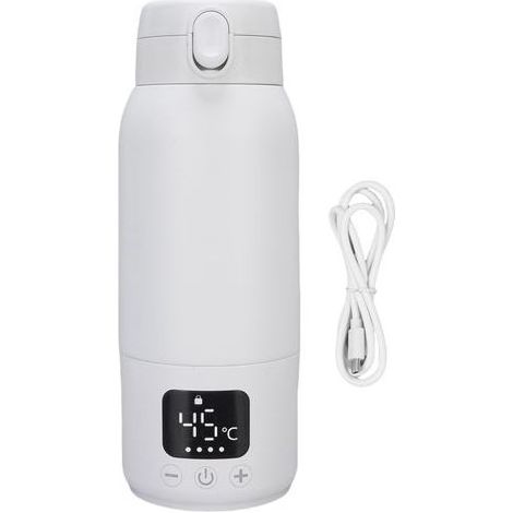 Bouilloire électrique portable sans fil en acier inoxydable 316, rechargeable, étanche IPX6, pour voyage, voiture ou extérieur, 500 ml (1/5)