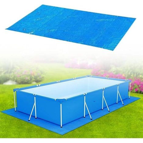 – 300 x 200 cm große Poolbodenmatte – Wasserdichtes Gewebe – Verschleißfest – Faltbar für aufblasbare Pools (1/5)