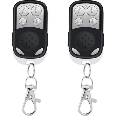 Télécommande universelle - KINZON - Compatible Marantec D302/D304/D313 - 433,92 MHz - Pack 2 - Porte‑clés coulissant