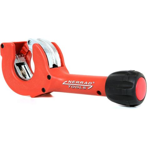 Pince coupante à cliquet réglable en cuivre/inox, rouge/noir, 8-28 mm