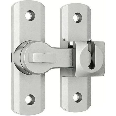 Sliding Door Lock Silver 90/180 Degree Interior Door Latch Exterior Door Sliding Door Closer Zinc Alloy Anti-Theft for Windows Cabinets Kitchens 1 Piece (1/5)