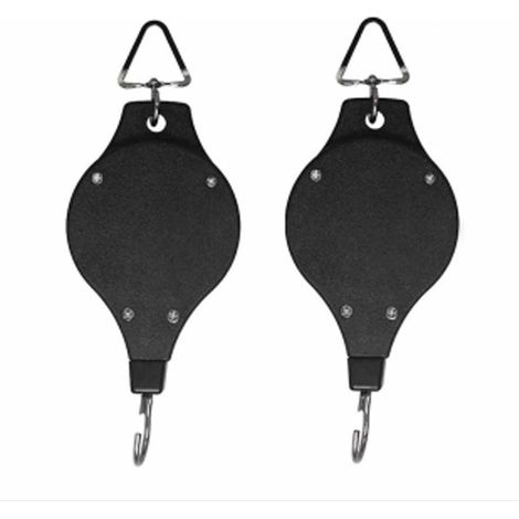 Plant Pulley, Retractable Heavy Duty Easy Reach Pulley Plant Hanging Flower Basket Hook Hanger Compatible With Garden Baskets Pots And Birds Feeder Ha (1/5)