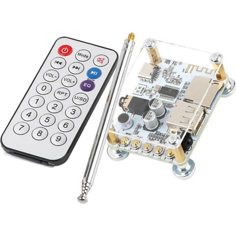 Module récepteur audio Bluetooth 5.0 avec radio FM, lecteur de carte USB/TF, sortie AUX, kit de bricolage pour modification d'enceintes (1/5)