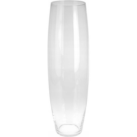 Vaso cilindrico in vetro, trasparente, classico, 60 cm, 1 pz.