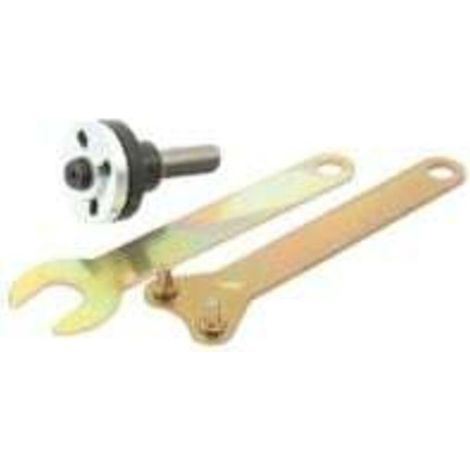 10-mm-3/8-Zoll-Bohrfutteradapter, Winkelschleifer-Scheibenhalter, 2 Sätze 3-in-1-Crezuo-Schlüssel (1/4)