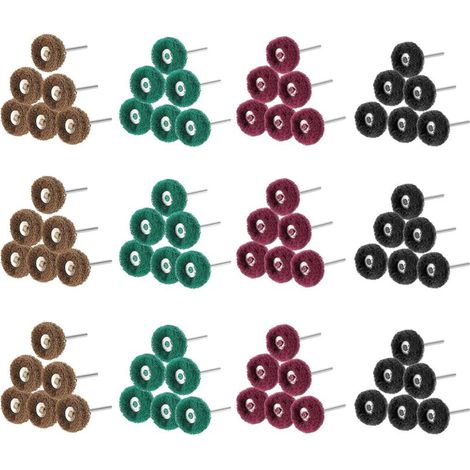 Confezione da 80 dischi abrasivi e lucidanti da 25 mm, accessori per la lucidatura di utensili rotanti, grana 80/150/240/300, tampone abrasivo e albero in metallo - Crezuo