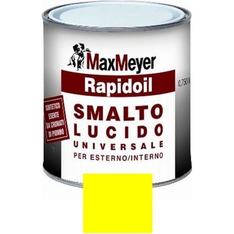 SMALTO VERNICE A SOLVENTE RAPIDOIL GIALLO BASE LT 0,375 PER LEGNO FERRO MAXMEYER