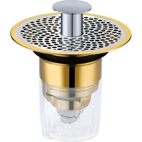 Bonde Lavabo - 34 mm à 37 mm - Pop-up avec Tamis Anti-Bouchon et Valve Magnétique - Salle de Bain (1/5)