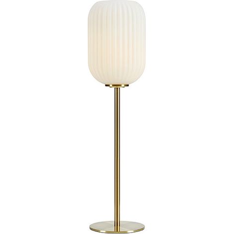 Markslojd CAVA Lampe de Table 1 Globe Light Laiton Brossé, Blanc (1/3)