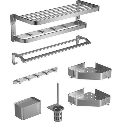 Towel Rack for Bathroom Space Wall Mounted Storage Shelf