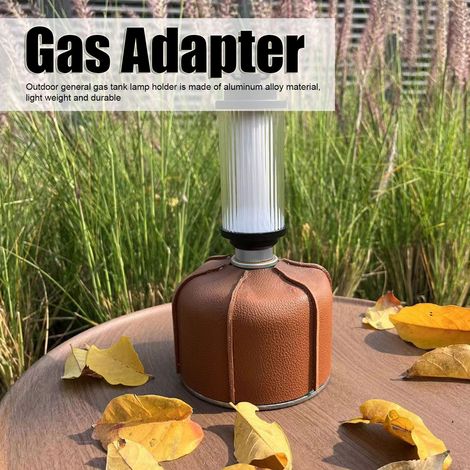 Adaptateur pour réservoir de gaz propane, valve de charge universelle pour camping en plein air, convertisseur plat pour cartouche 1/4 po, argent (1/4)