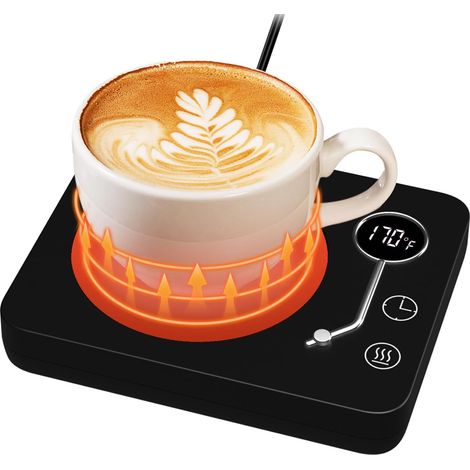 Chauffe-tasse CEROBEAR pour bureau, 3 niveaux de température (54 °C/66 °C/77 °C), arrêt automatique, idéal pour le café, le lait et le thé.