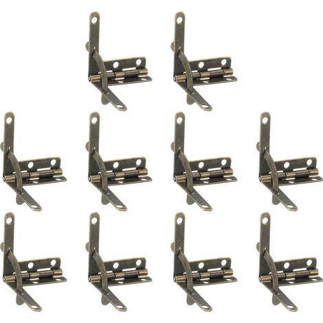 10Pcs Boîte Charnière Quadrant 30x32mm 90 Degrés Bronze (1/5)