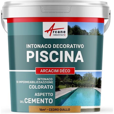 Intonaco per piscine, decorativo di finitura e impermeabilizzante - ARCACIM DECO - 16 m² Cedro Giallo - ARCANE INDUSTRIES
