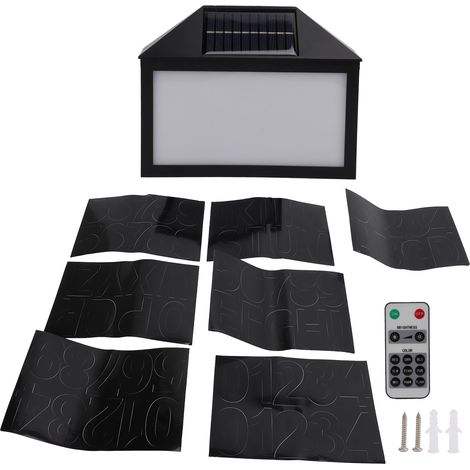 Panneau d'adresse solaire LED étanche avec télécommande et couleurs-AquaForge