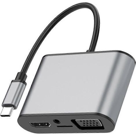 Station d'accueil USB-C avec HDMI, VGA, USB 3.0 et charge rapide PD (1/5)