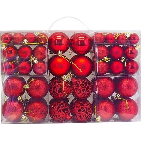 Regali Palline di Natale (Set da 100) - Decorazioni natalizie e per la casa - Varie finiture - Ø 3/4/6 cm (1/5)