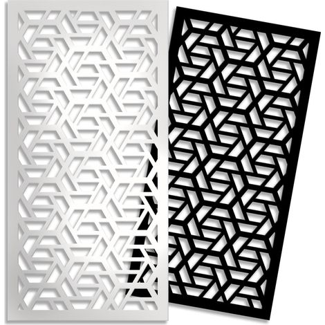 ROMBO - Panneau ajouré en PVC - Brise-soleil - Dimension : 73x148 cm - Couleur : blanc
