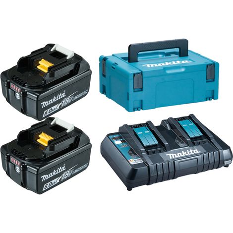 Pack 2 baterías BL1860B DC18RD Makpac MAKITA - 198077-8