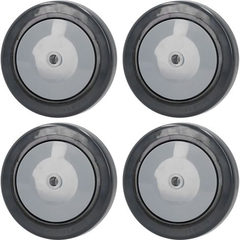 Roue Pivotante En Polyuréthane 5 Pouces Silencieuse Pour Chariot De Marché Hôpital Stand - Lot De 4 (1/5)