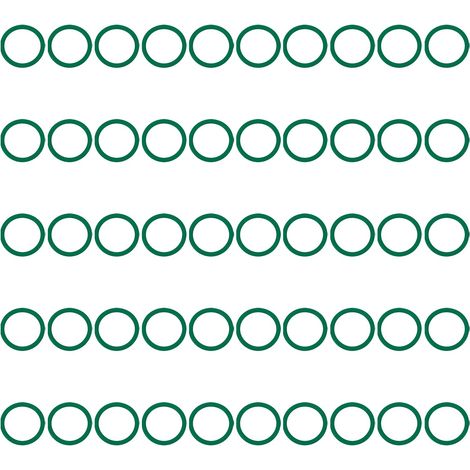 Joint Torique en Caoutchouc Fluoré 12x15x1.5mm(ID x OD x Largeur), 50PCS Joint d'Étanchéité Bocaux Remplacement pour Réparation Plomberie Valves Tuyaux Robinet Voiture Gaz, Vert (1/5)