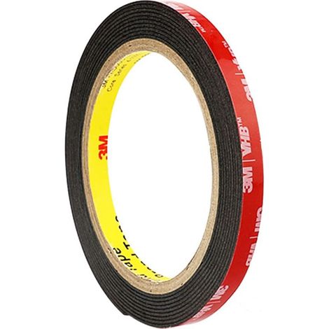 Extra starkes doppelseitiges Klebeband, VHB-Montageband, wasserfest und hochtemperaturbeständig, 1 cm x 3 m x 1,1 mm dick (1/5)