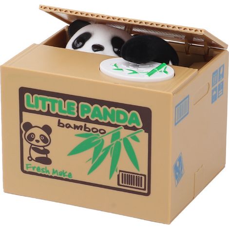 Elektronisches Panda-Sparschwein für Kinder und Erwachsene – mit Panda-Pfote für Münzen – Lustiges Schwein