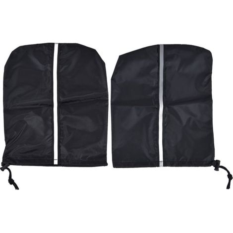 Couvercle universel pour rétroviseur de voiture 33x27cm, protection noire pour miroir latéral (1/5)