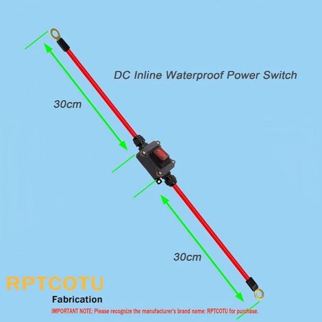 High-power outdoor line IP67 waterproof junction box, boat-type waterproof switch with light, 12-24V waterproof box (1/4)
