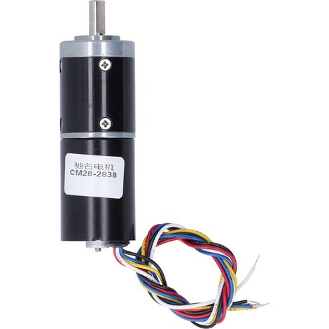 Moteur à engrenages planétaires sans balais DC 24V 440RPM, capteur intégré, couple élevé, réducteur de vitesse CM28-2838, motoréducteur compact (1/5)