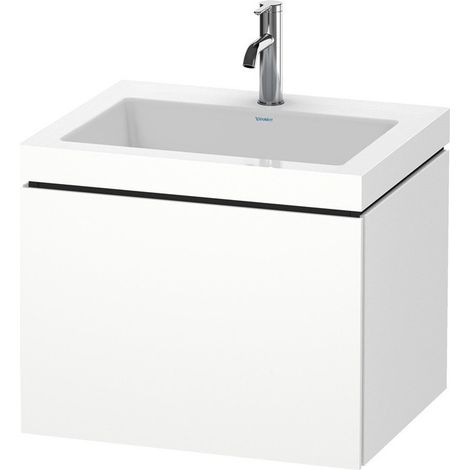 Meuble sous-vasque L-CUBE WT Vero Air 500x600x480mm 1 trou de robinetterie blanc mat
