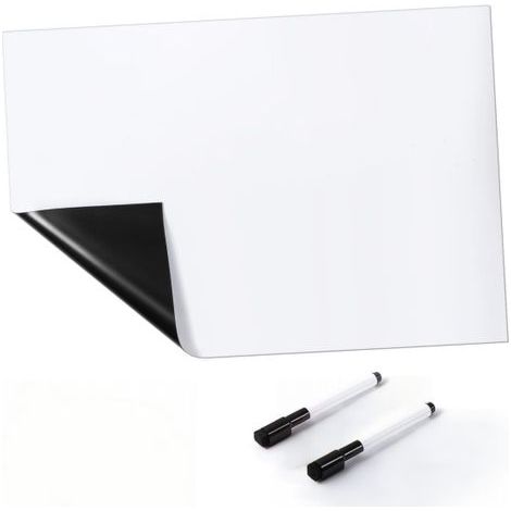A3 Tableau Blanc Magnetique, Tableau Magnetique Frigo Effaçable à Sec pour Réfrigérateur avec 2 Stylos Marqueurs pour planning semaine frigo, Cuisine Liste, Mémo Aimanté (1/4)