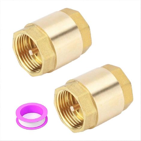 2 pièces, clapet anti-retour à ressort, filetage femelle NPT 1 pouce (1/5)