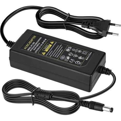 Adaptateur d'alimentation 12 V 6 A CA 100-240 V à CC 12 V 6 A 72 W Transformateur universel pour bandes LED, DVD, TV, écran LCD, radio, appareil photo 5,5 x 2,5 mm (1/5)