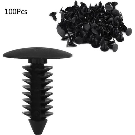 100Pcs Vis Clips de Retenue d’Attache Poussées de Porte de Voiture Clip de Rivets de Pare-Chocs HB038 -ZOO (1/4)