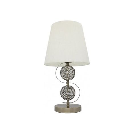 Sobremesa Ordoñez 1xe27 Cuero Pantalla Beis 49x25x25 Cm