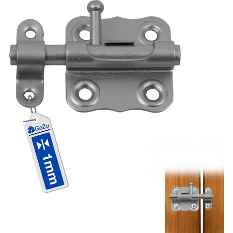 Verrou de box galvanisé 40 x 40 mm – targette blindée pêne coulissant loquet pour porte de box – Verrou baionnette – GeZu Impex (1/5)