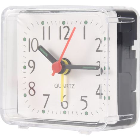 1 mini orologio tavolo multifunzione portatile e carino motivo cartone animato (bianca)