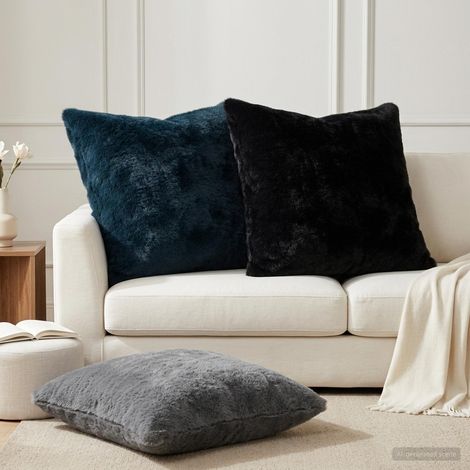 vidaXL Funda de almohada 2 uds. HEERLEN Negro 80 x 80 cm (1/5)