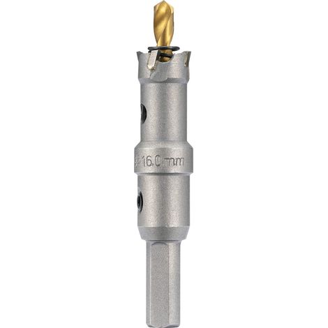 Scie cloche 16 mm - Foret en carbure de tungstène TCT pour acier inoxydable, fer, alliage, bois, plastique