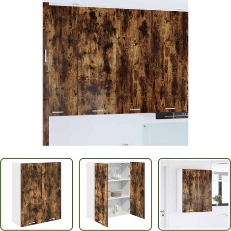 Holzwerkstoff - Hängeschrank Geräucherte Eiche 80 x 31 x 100 cm Holzwerkstoff (1/5)
