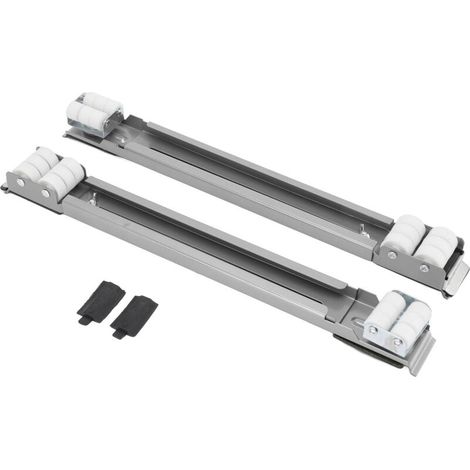 Rouleau d'appareil Extensible robuste, roulement de charge 300KG, roues universelles, curseur de Base pour lave-linge et meubles, argent (1/5)