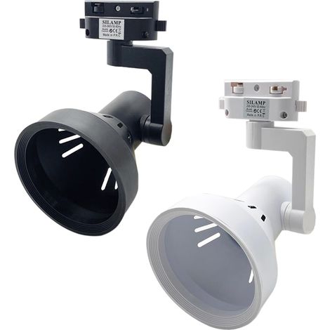 Portafaretto Par30 E27 Per Binario monofase Scivolamento Lampada FB-25-PARColore BIANCO